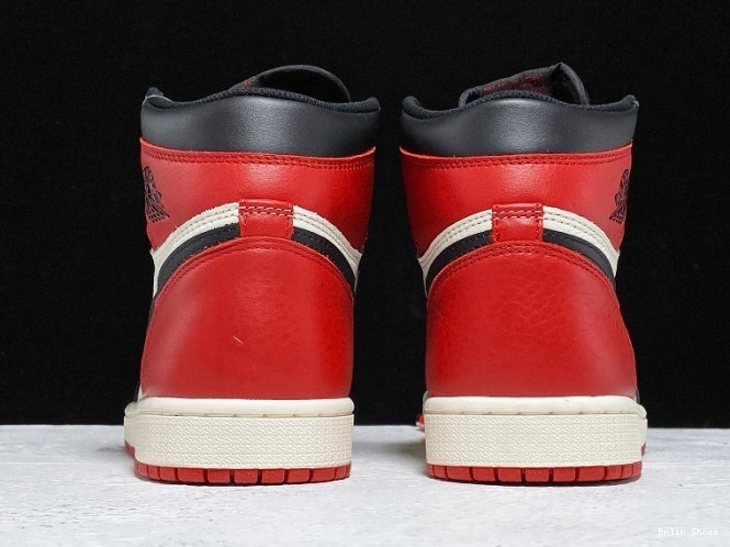 Bmlin Shoes Retro 555088-610 Bred Toe Air 1 OG High Jordan 0807